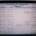 Marriage Register showing Anderson (should be Andrew) Hatfield and Mary Mann. Mary's father is shown as John Mann.