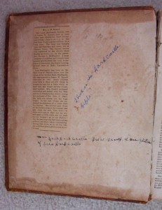 Inside cover of HARDCASTLE BIBLE with obituary Inside cover of HARDCASTLE BIBLE with obituary