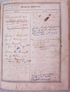 HARDCASTLE BIBLE Family Record 3