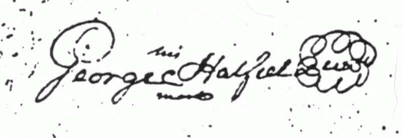 George Hatfield signature