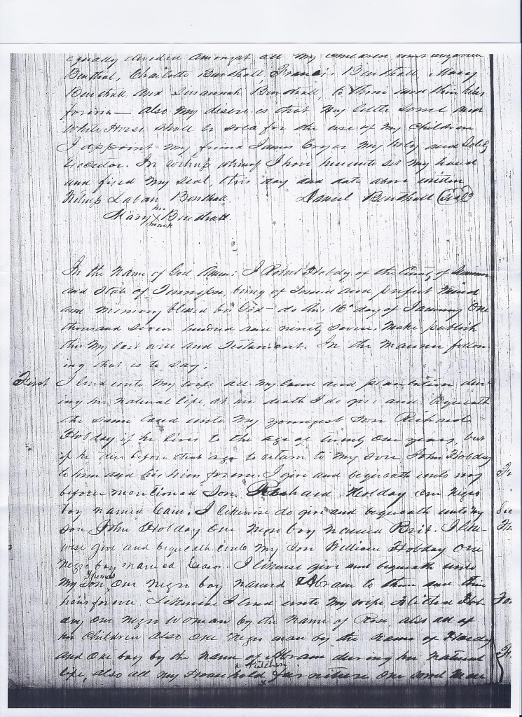 Will of Robert Hobday, 1797, pg. 1