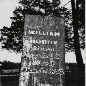 Wm Hobday 1787 1857 Tombstone