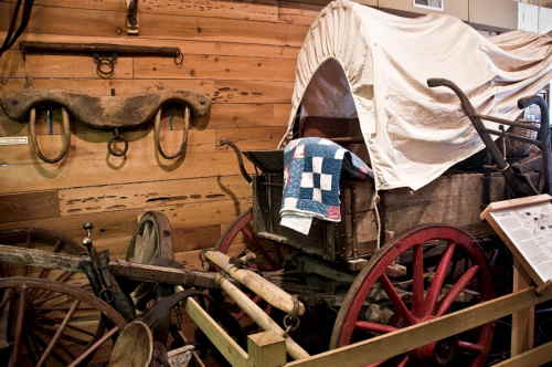 The wagon that William & Martha (Wilson) Drinkard took to Oregon in 1865. It is now in the Linn Co., Oregon Museum