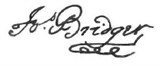 Joseph Bridger Sr. signature