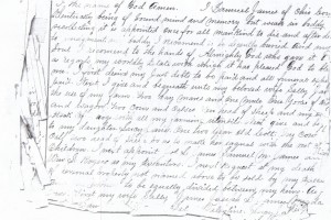 Will of Samuel Mosby James pg 1