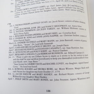 March 24, 1798 -- Andrew Hatfield and Mary MANN, sur. John Batterall; consent of parents John Mann, "Senyer" (Sr.) and wife Susannah. 