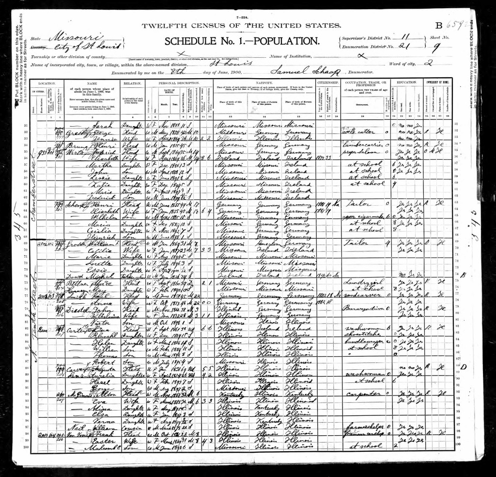 1900 Census Fred and fam - The Heritage Lady