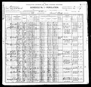 1900 Census Frederick Wirtz and family